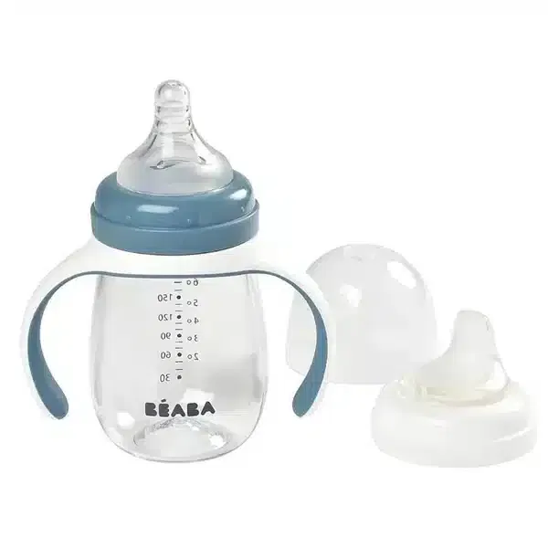 Beaba Biberon d’apprentissage 2 en 1 Bleu