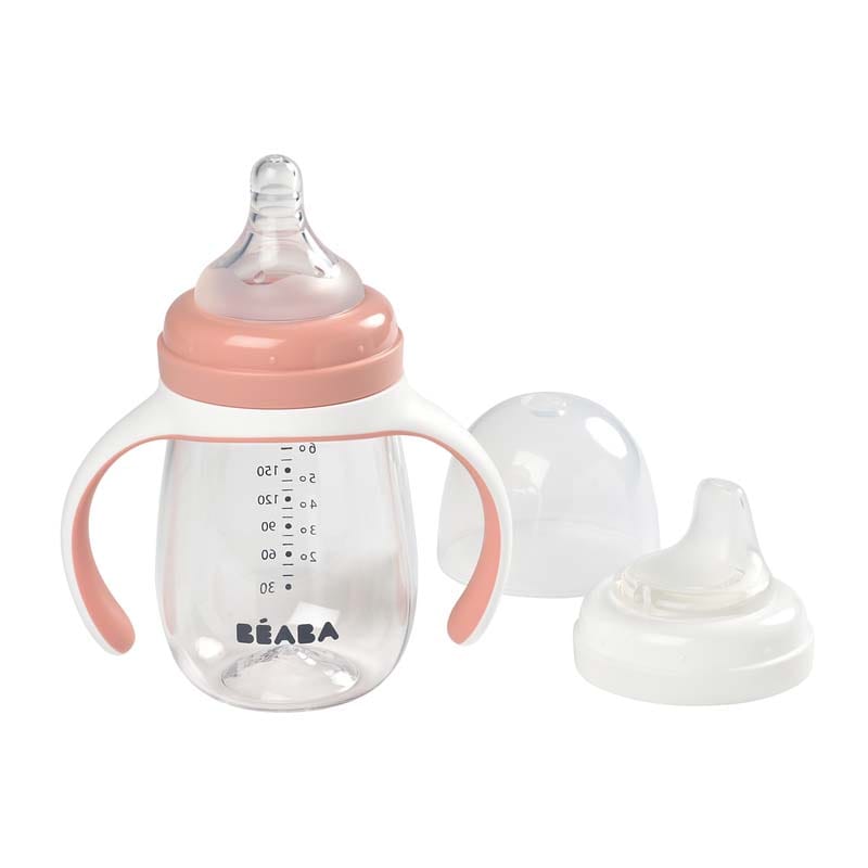 Beaba Biberon d’apprentissage 2 en 1 Old Pink