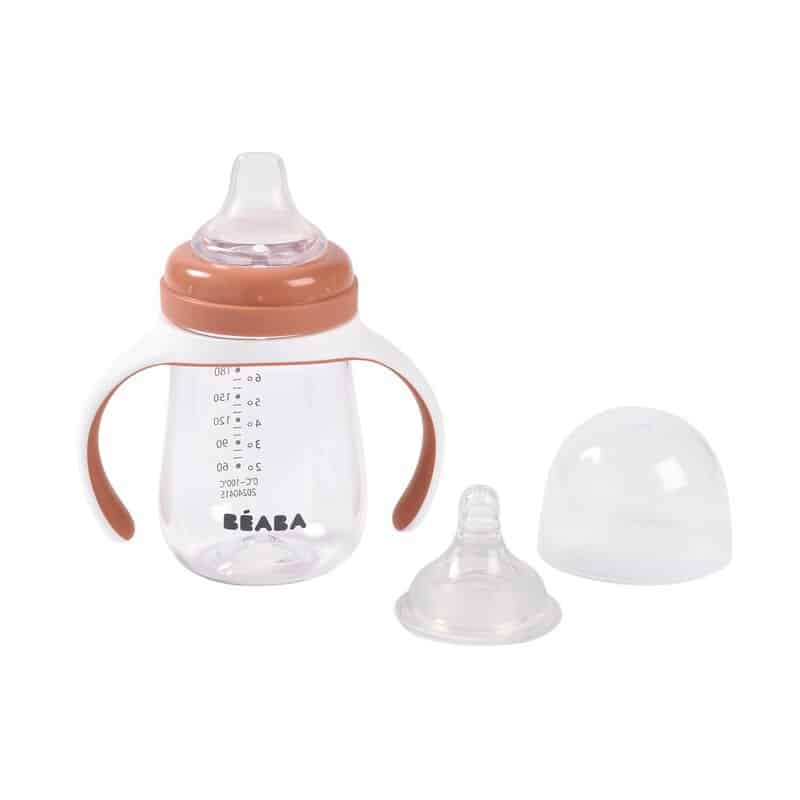 Beaba Biberon d’apprentissage 2 en 1 Terracotta