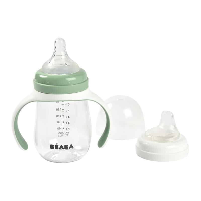 Beaba Biberon d’apprentissage 2 en 1 Vert Sauge