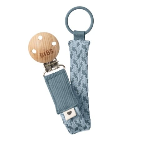 Bibs Attache-sucette Braided Petrol/Baby Blue