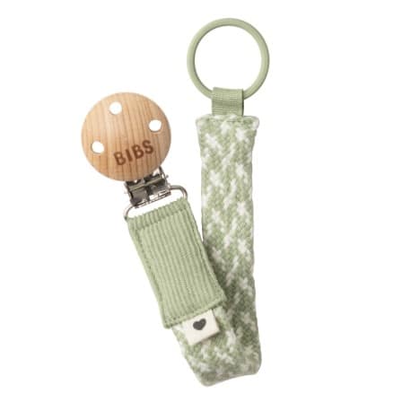 Bibs Attache-sucette Braided Sage/Ivory