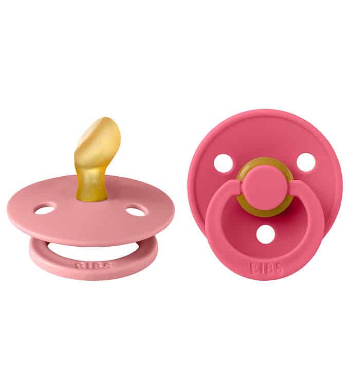 Bibs Lot de 2 Sucettes Anatomique Dusty Pink / Coral 0-6 mois