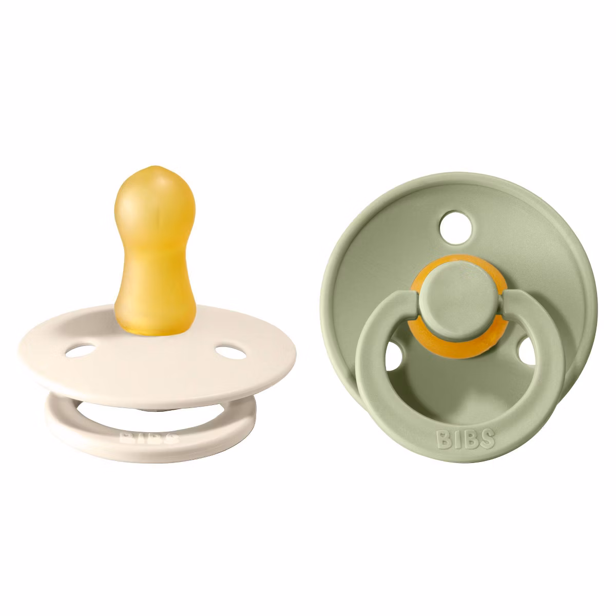 Bibs Lot de 2 Sucettes Ivory / Sage 6-18 mois