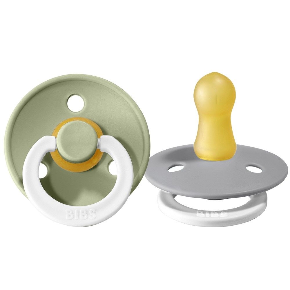 Bibs Lot de 2 Sucettes Glow Sage Cloud 6-18 mois