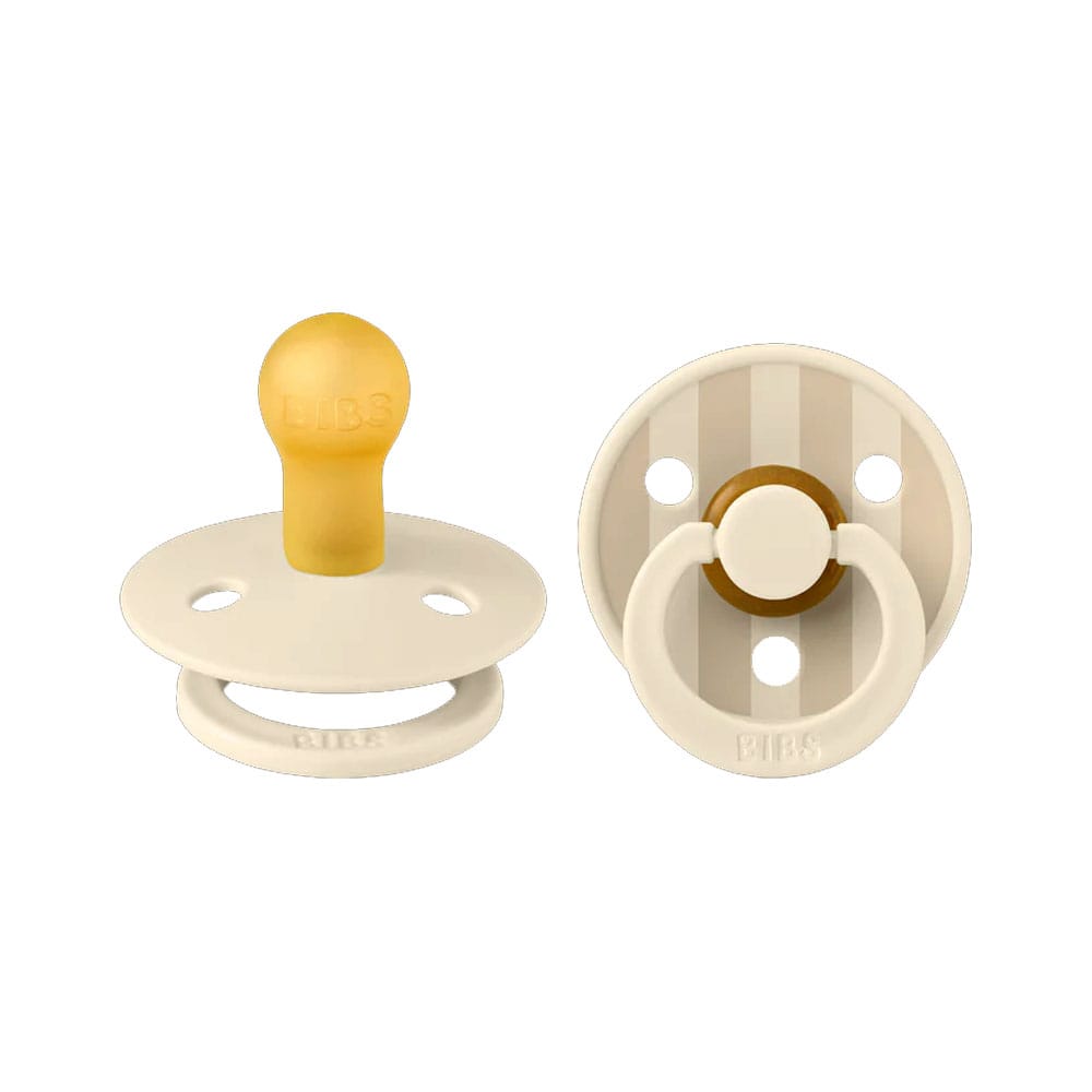 Bibs Lot de 2 Sucettes Ronde Studio Ivory Vanilla 0–6 mois