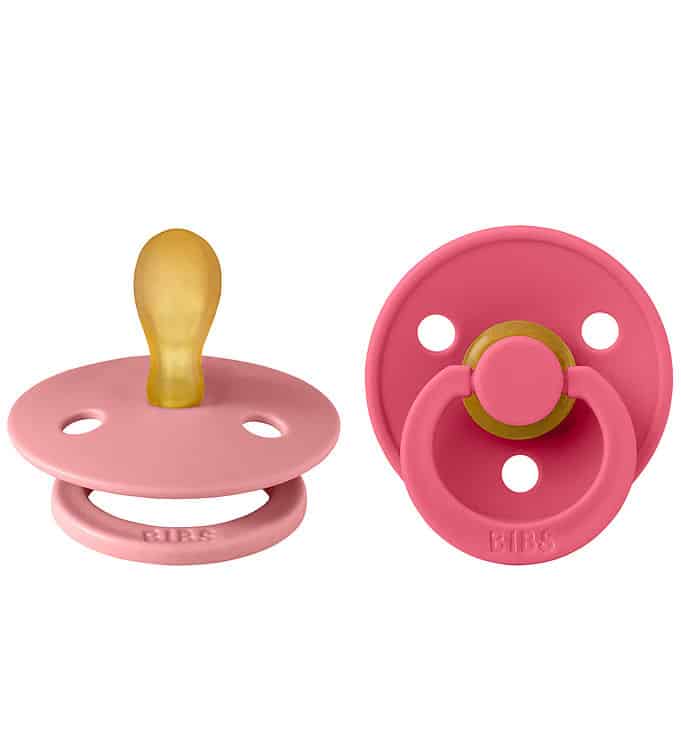 Bibs Lot de 2 Sucettes Symétrique Dusty Pink / Coral 0-6 mois