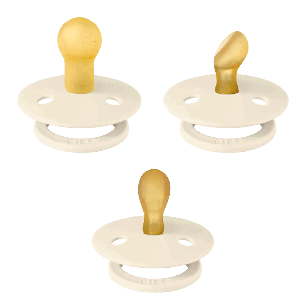 Bibs Lot Try-it de 3 Sucettes Ronde-Anatomique-Symétrique Ivory 0-6 mois