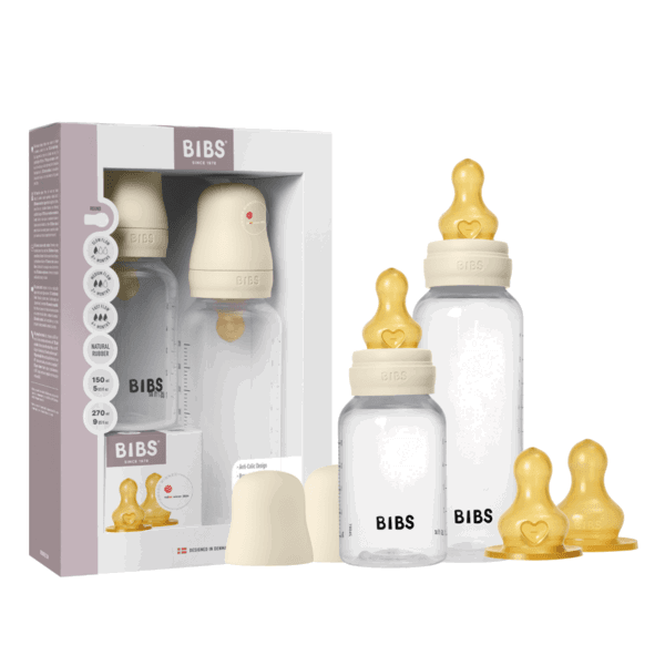 Bibs Pack Biberons ronds Grow and Flow en latex 150ml et 270ml – Ivoire