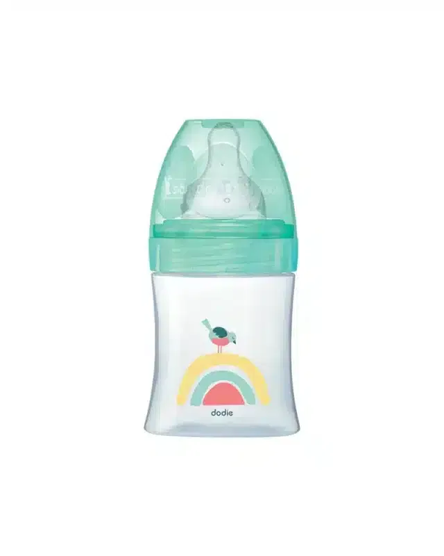 Dodie Biberon anti-colique avec Tétine ronde 3 vitesses 150ml Bleu