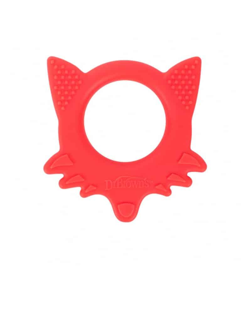 Dr. Brown’s Anneau de dentition Flexees Friends Renard 3m+ – Rouge