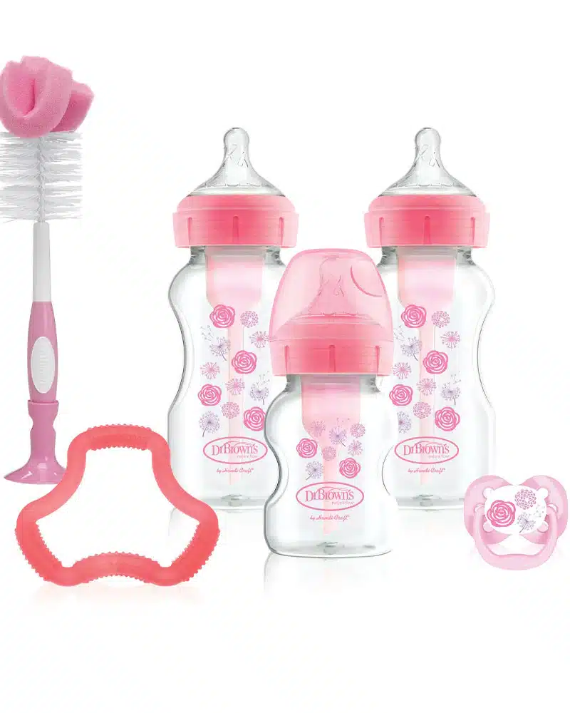 Dr. Brown’s Pack cadeau Anti-colique à Cole large – Rose