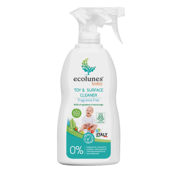 Ecolunes Spray Nettoyant Jouets et Surfaces pour bébé Eco et Hypoallergénique 300ml