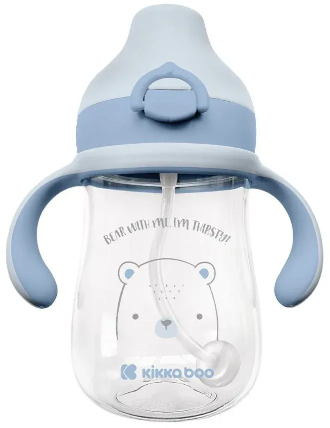 KikkaBoo Tasse à Bec Verseur 300ml Tritan Bear with me bleu