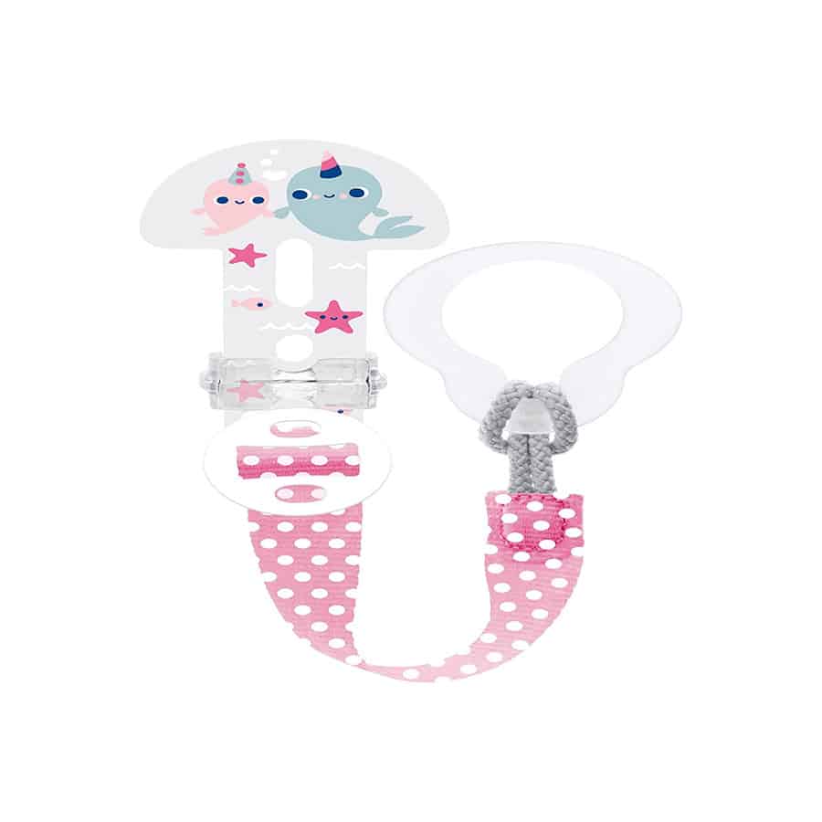 Mam Attache Sucette Avec Boite Protège Sucette Rose