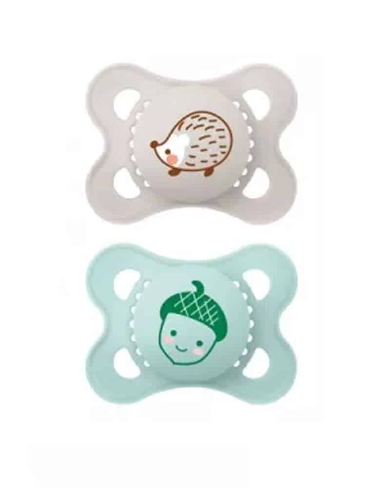 Mam Lot de 2 Sucettes Original 2-6mois Hérisson-Noisette