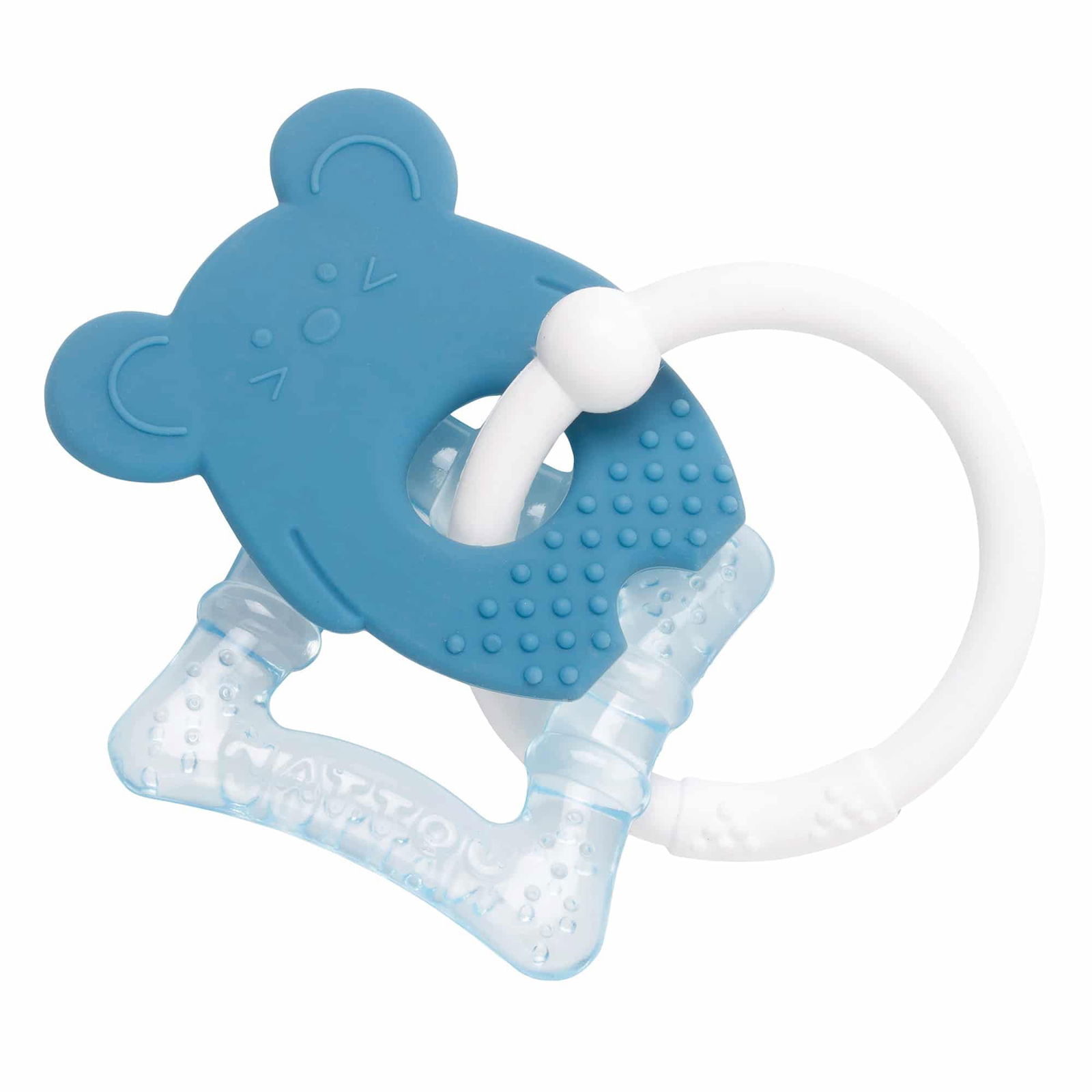 Nattou Anneau de dentition réfrigérant Bleu