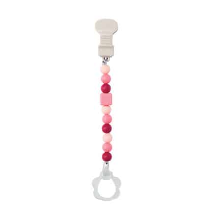 Nattou attache tétine corail