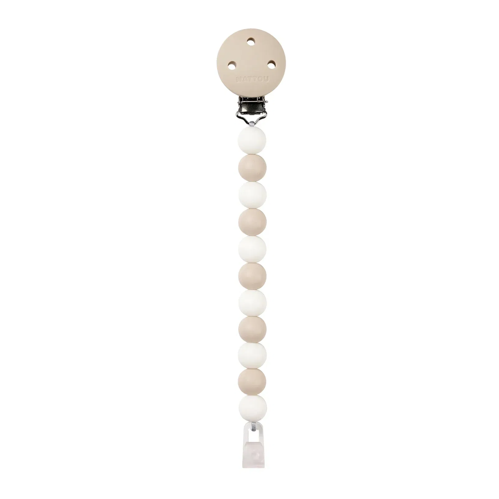 Nattou Attache tétine Argile Blanc