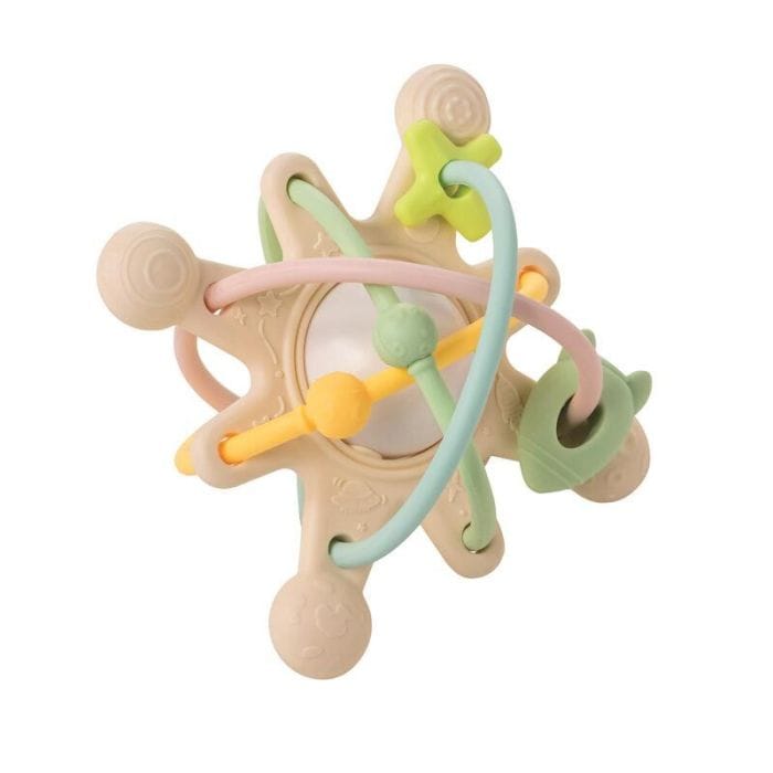 Nattou hochet de dentition en silicone Galaxy Pastel