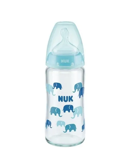 Nuk Biberon first choice+ Température control 240 ml en Verre – Bleu