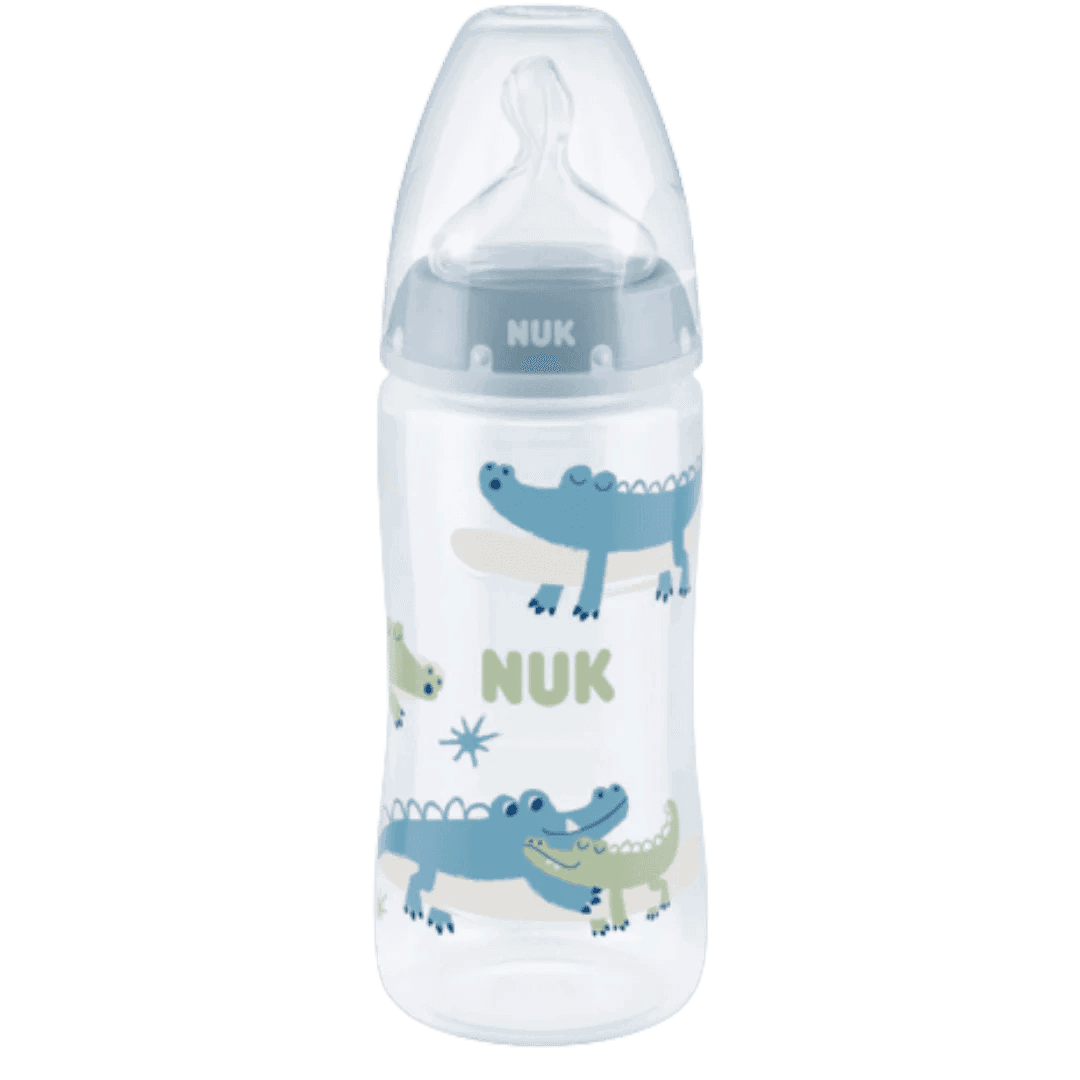Nuk Biberon first choice+ Température control 300ml 0-6mois Crocodiles