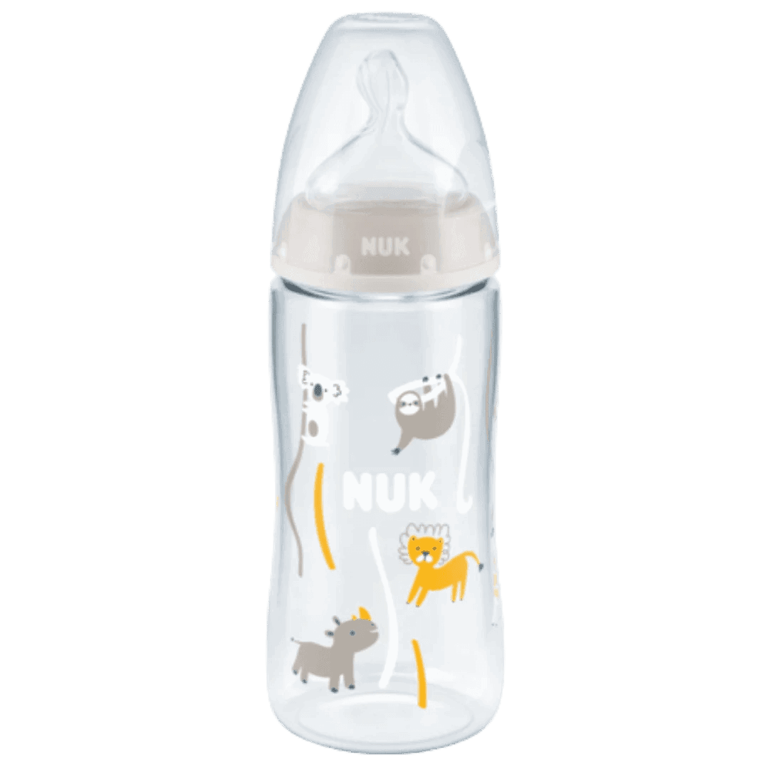 Nuk Biberon first choice+ Température control 300ml 0-6mois Gris