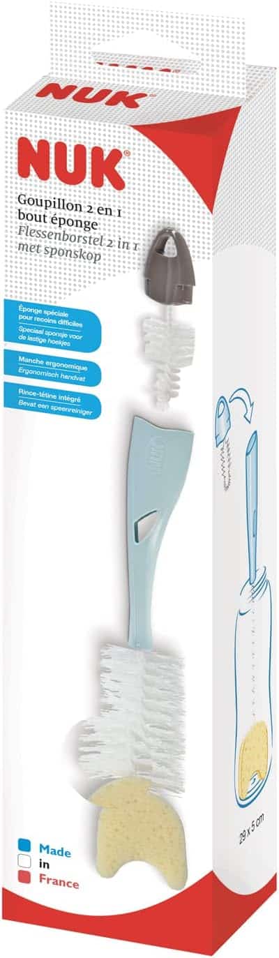 Nuk Goupillon 2 en 1 double fibre anti-bactérien