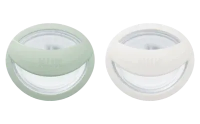 Nuk Sucette en silicone MommyFeel 0-9 mois Vert-Blanc