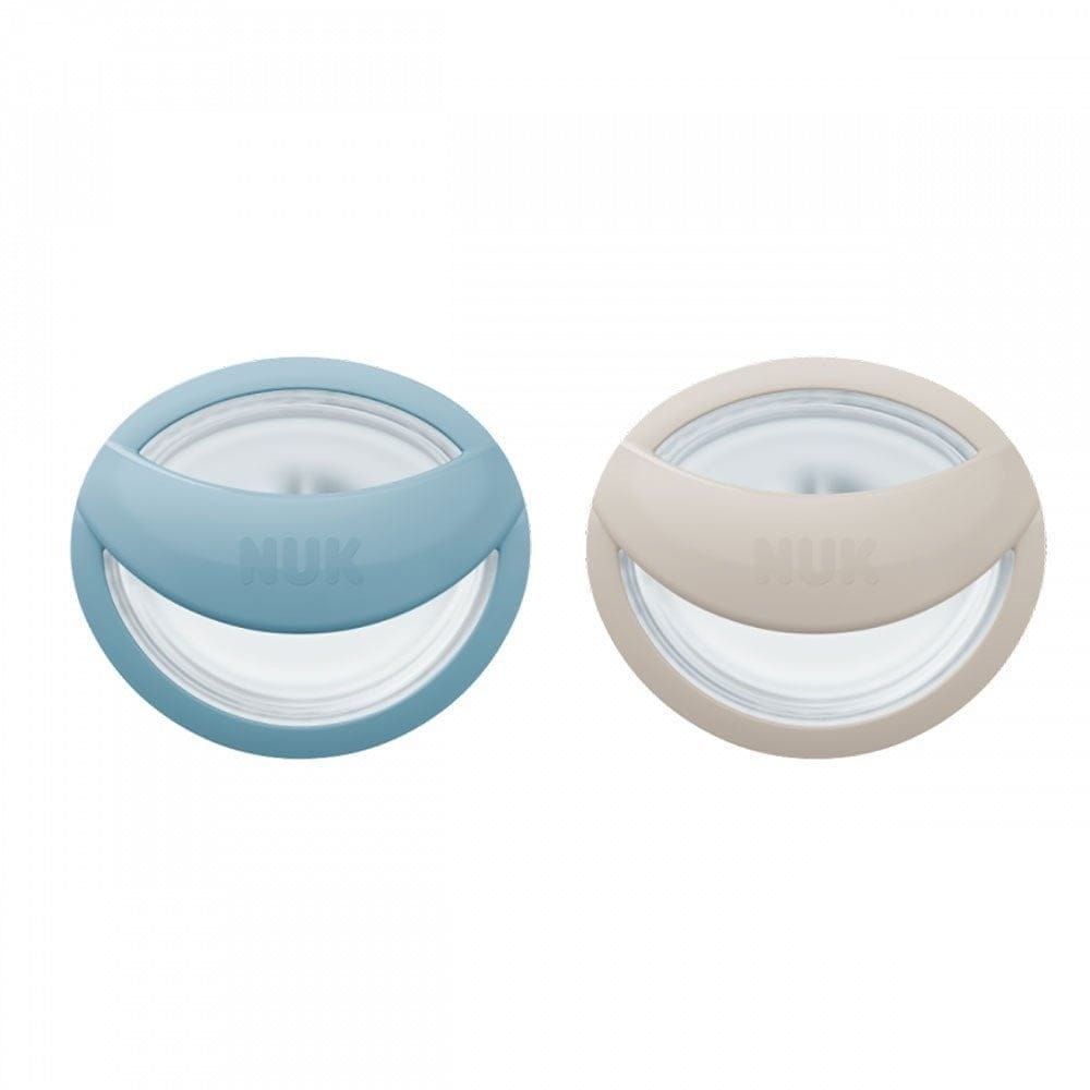 Nuk Sucette en silicone MommyFeel 0-9 mois Bleu-gris