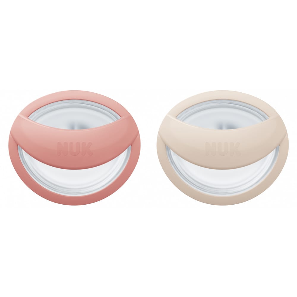 Nuk Sucette en silicone MommyFeel 0-9 mois Rose-Beige