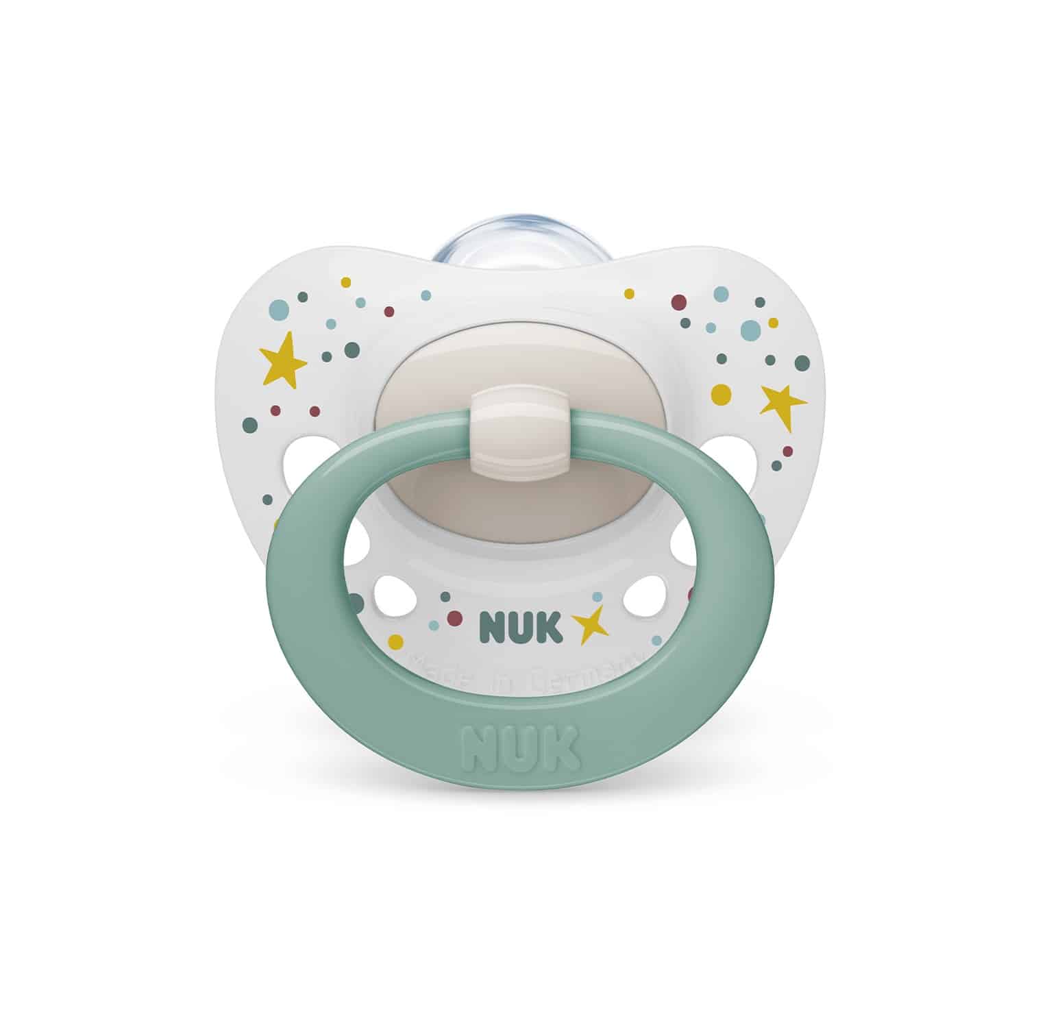Nuk Sucette en Silicone Signature 0-6 mois Etoile vert