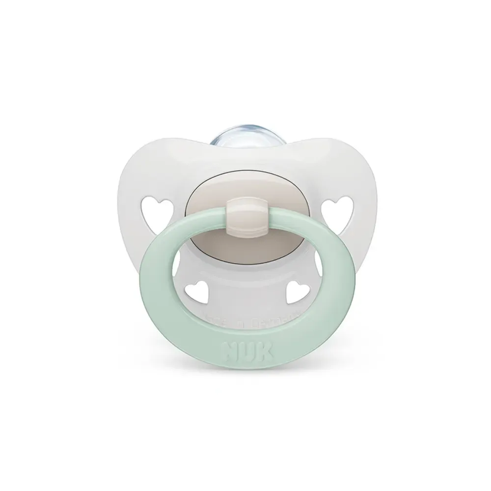 Nuk Sucette en Silicone Signature 0-6 mois Vert et Gris
