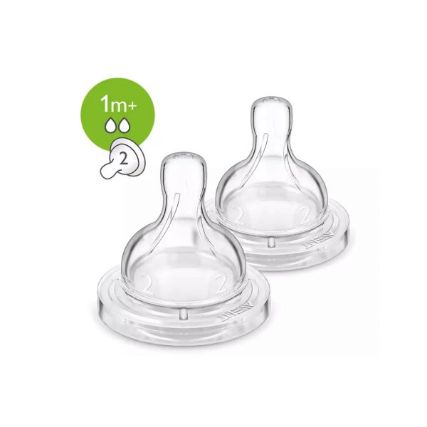 Philips Avent Lot 2 Tétines anti-colic 1m+