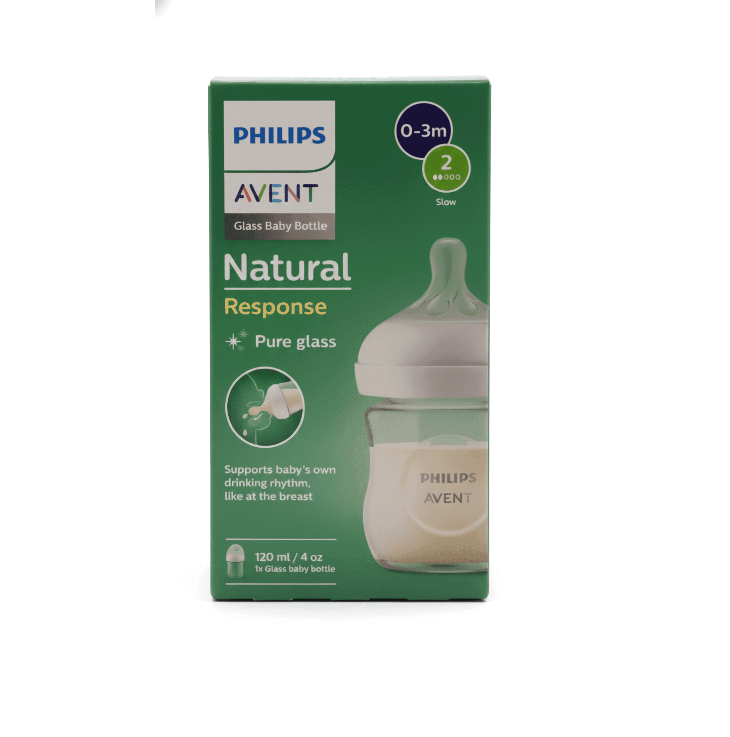 Philips Avent Biberon Natural en verre 120 ml 0-3 mois
