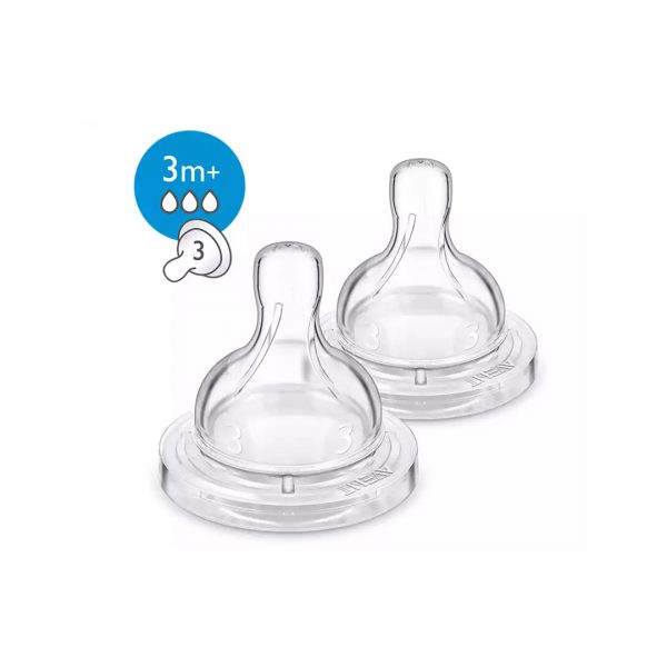 Philips Avent Lot 2 Tétines anti-colic 3m+