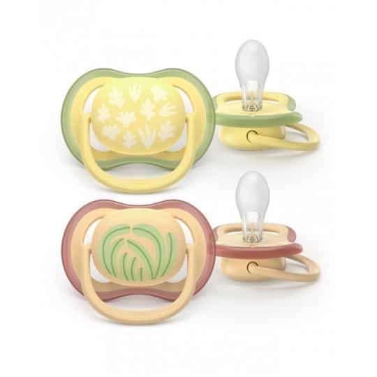 Philips Avent Lot 2 sucettes Ultra Air Nuit 0-6m – Nature