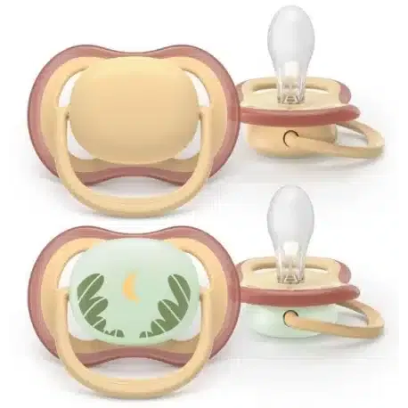 Philips Avent Sucette Ultra Air Night 0-6m – Jaune et Beige