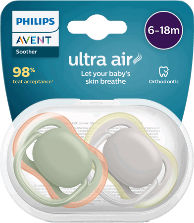 Philips Avent Sucette Ultra Soft 6-18 m – vert gris