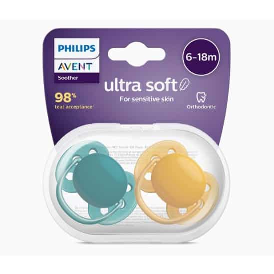 Philips Avent Sucette Ultra Soft 6-18m – Bleu Orange