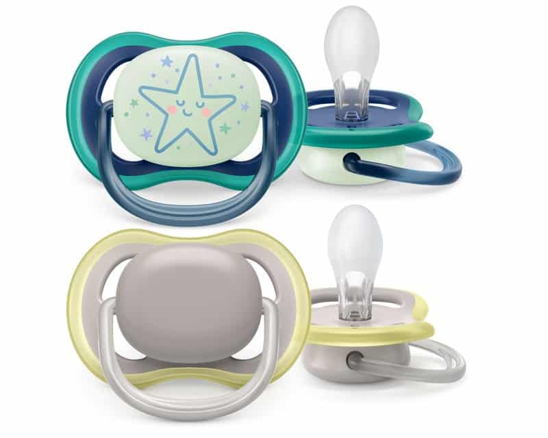 Philips Avent Lot de 2 Sucettes Ultra Air Jour et Nuit 6-18mois
