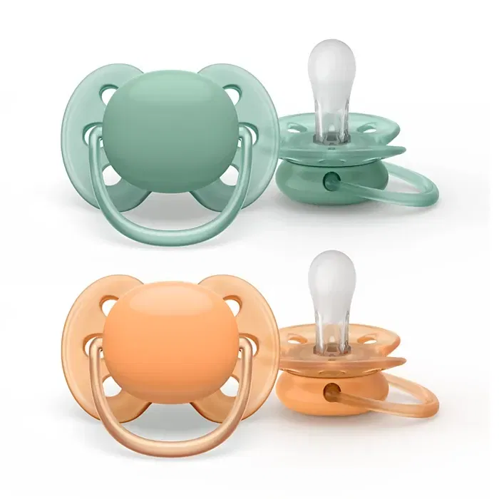 Philips Avent Sucettes Ultra Soft Vert & Orange 18m+