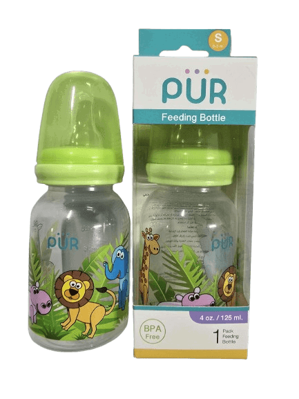 Pur Biberon Animaux Vert 125ml 0-3 mois