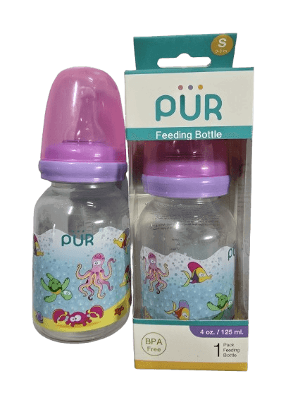 Pur Biberon Poissons Rose 125ml 0-3 mois