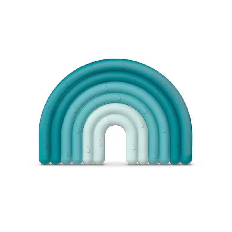 Suavinex Anneau de Dentition en Silicone +0m Arc-En-Ciel Bleu