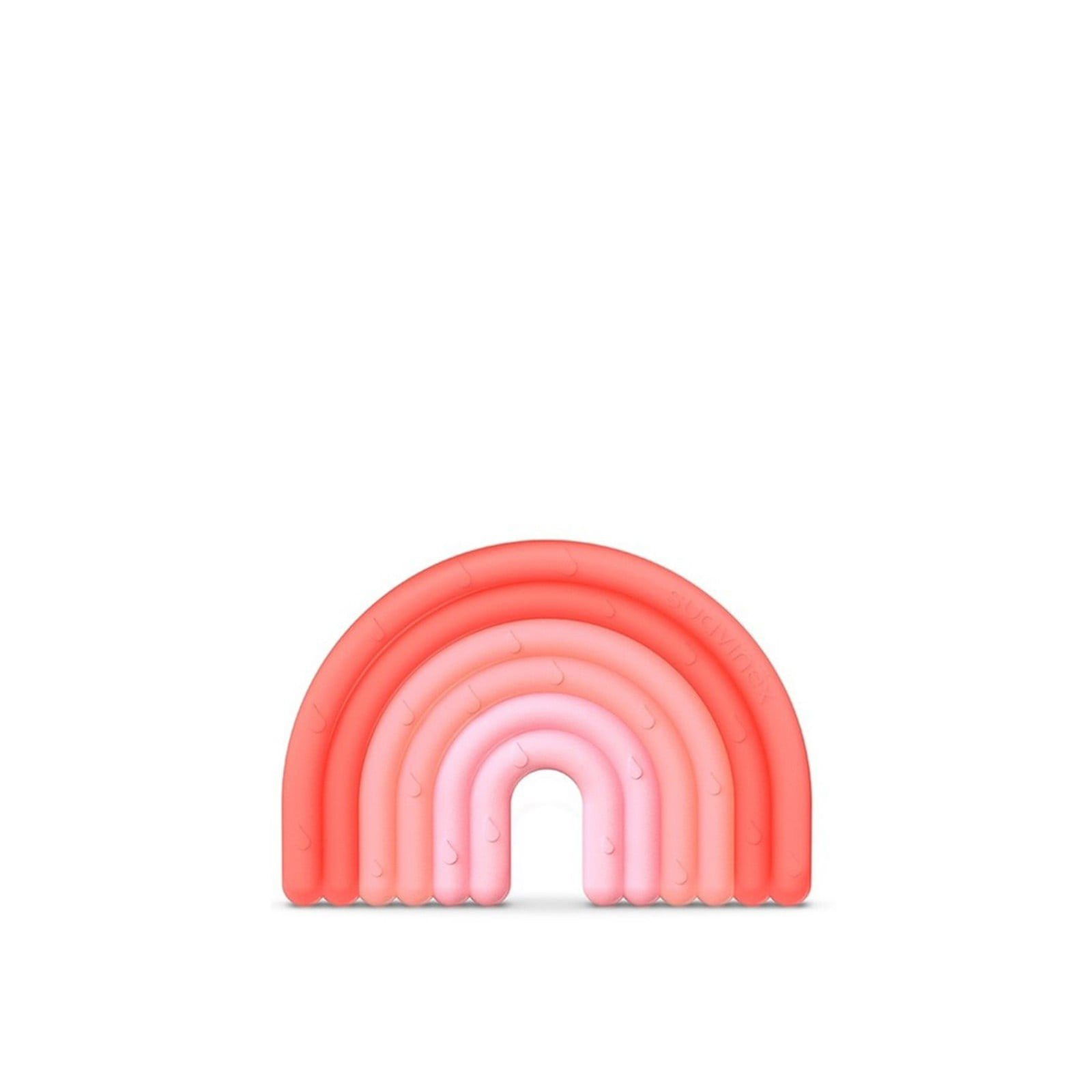 Suavinex Anneau de Dentition en Silicone +0m Arc-En-Ciel – Rose