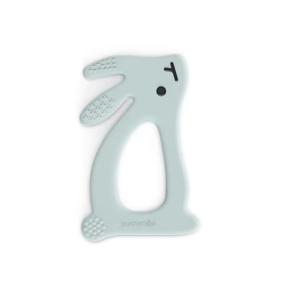 Suavinex Anneau de Dentition Lapin Ludique en Silicone Bleu