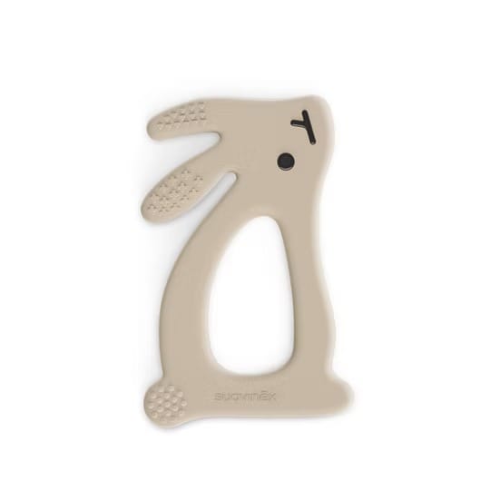 Suavinex Anneau de Dentition Lapin Ludique en Silicone Taupe