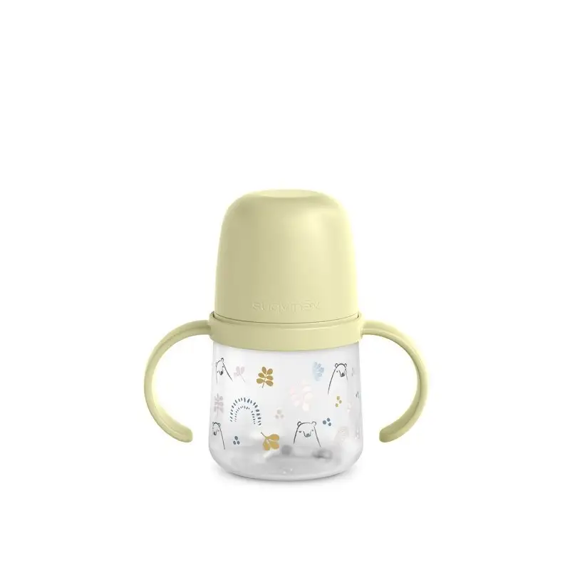 Suavinex biberon avec anses anti-colic 6mois+ 150ml jaune