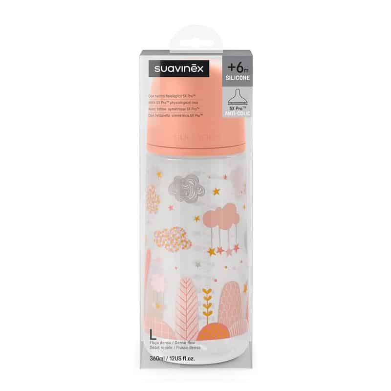 Suavinex Biberon Dreams 360ml +6mois Rose
